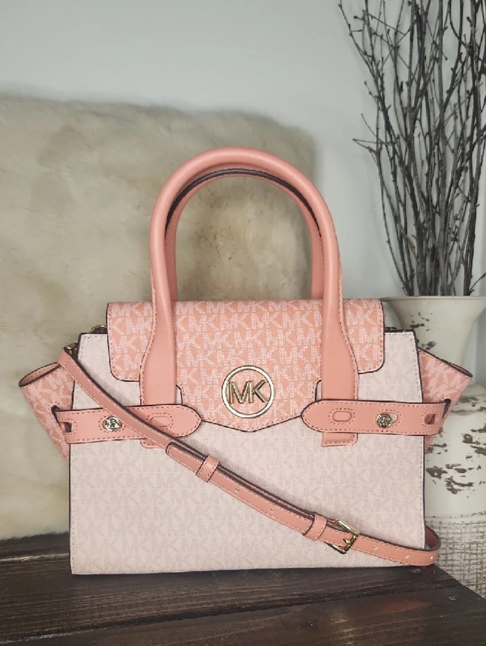 Michael Kors Carmrn Flap Satchel - Picture 5 of 16